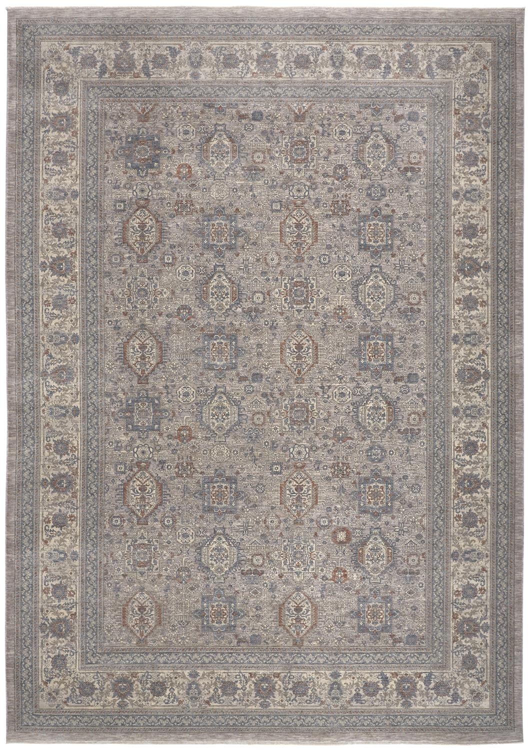 Rust/Aegean Blue Feizy Rugs 5ft x 7ft-2in Area Rug Marquette Traditional Persian Style Rug Rust/Aegean Blue Feizy Rugs 5ft x 7ft-2in Area Rug Marquette Traditional Persian Style Rug